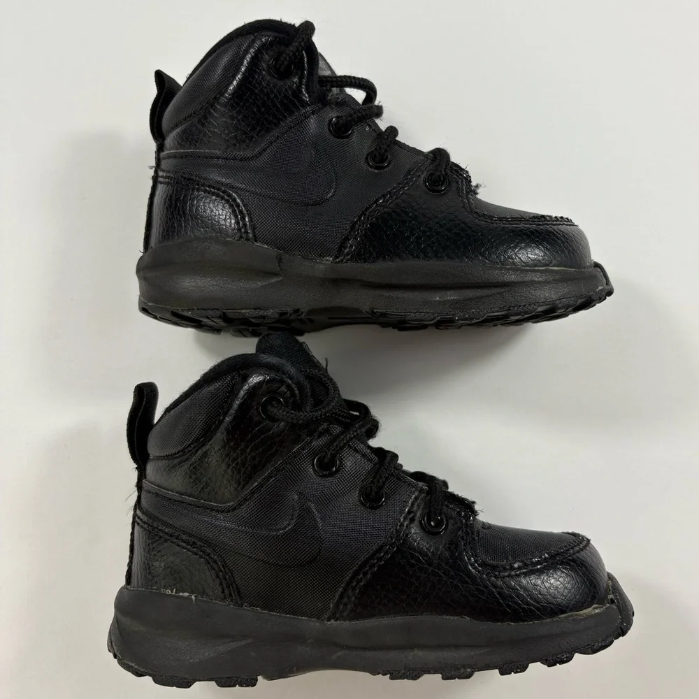 Nike Toddler Kids Triple Black Manoa LTR (TD) Boot Shoes | Size 7